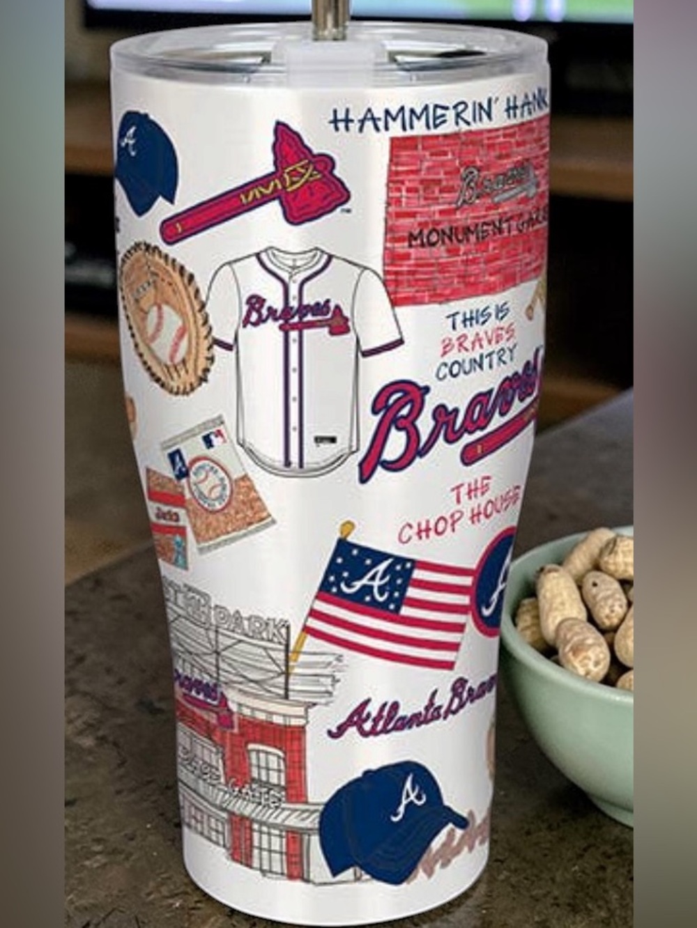 Atlanta Braves Logo Stainless Steel Tumbler